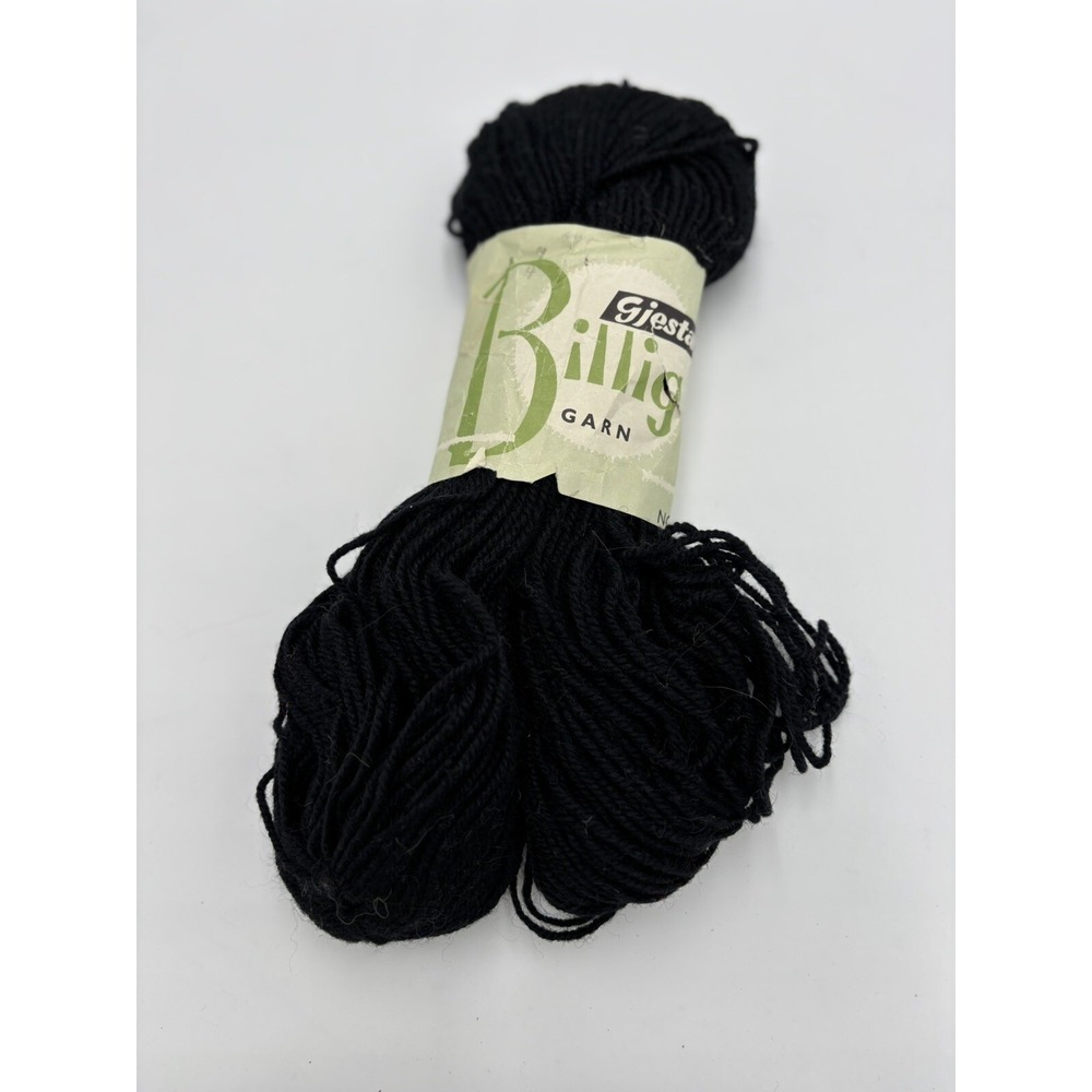 Gjestal Billing Norsk Fabrikat Yarn Norway Black 90g